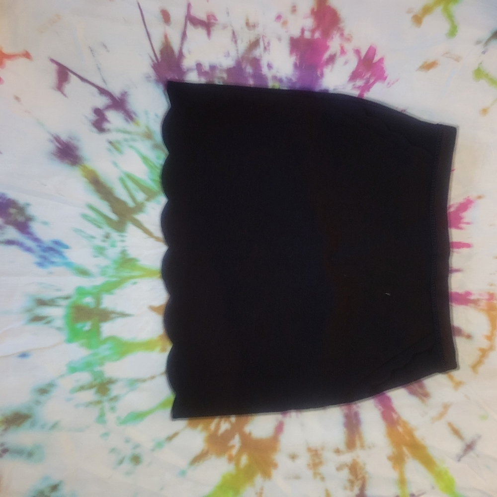 Scallop Hem Mini with Crochet Details and POCKETS